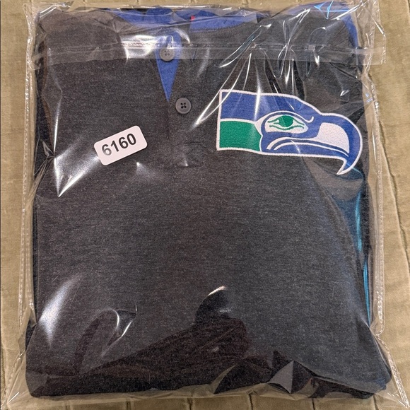 NFL SEATTLE SEAHAWKS MITCHELL & NESS THROWBACKS HOODIE L/S SWEATSHIRT MEDIUM - Picture 7 of 7
